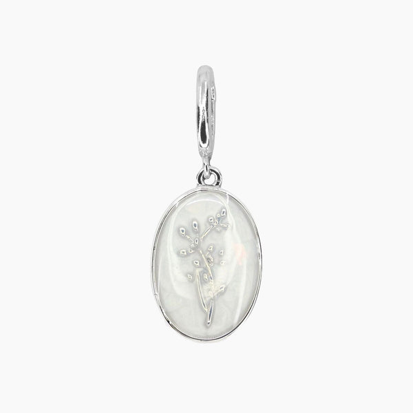Grace Blooms Charm December - Holly Birth Flower Charm (Silver)