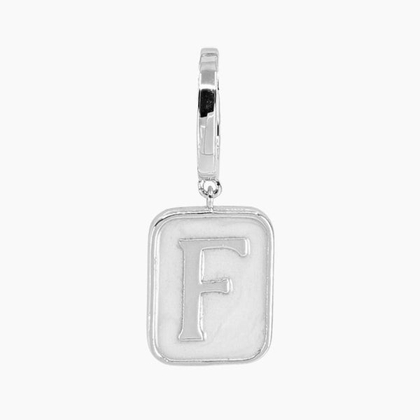 Grace Blooms Charm F Classic Initial Charm (Silver)