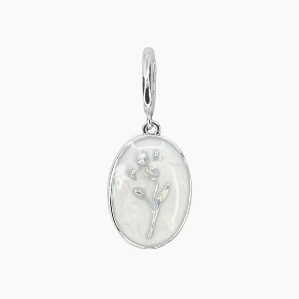 Grace Blooms Charm February - Violet Birth Flower Charm (Silver)