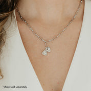 Grace Blooms Charm Heart Locket Charm (Silver)