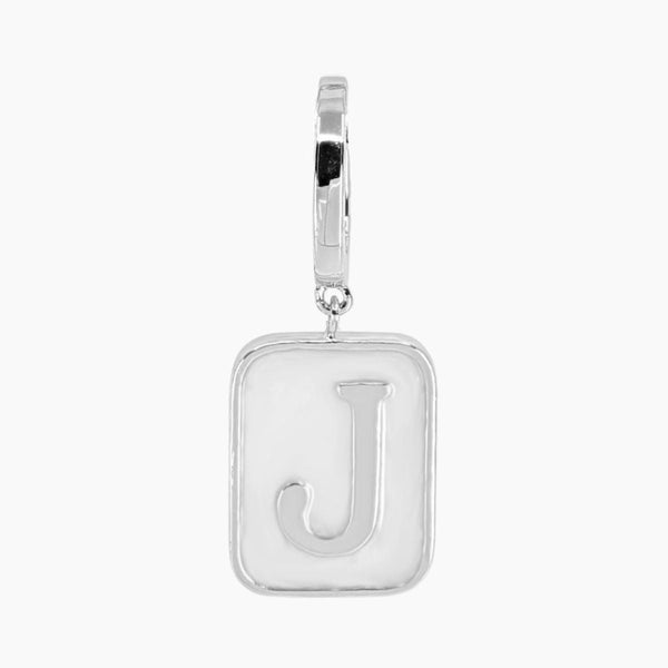 Grace Blooms Charm J Classic Initial Charm (Silver)
