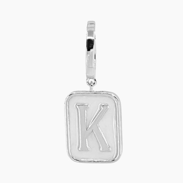 Grace Blooms Charm K Classic Initial Charm (Silver)