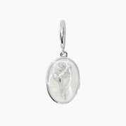 Grace Blooms Charm March - Cherry Blossom Birth Flower Charm (Silver)