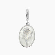 Grace Blooms Charm October - Marigold Birth Flower Charm (Silver)
