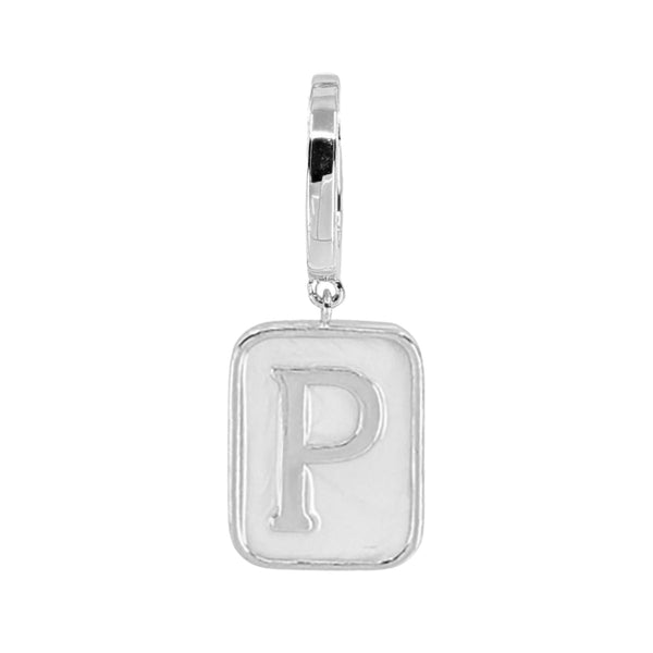 Grace Blooms Charm P Classic Initial Charm (Silver)