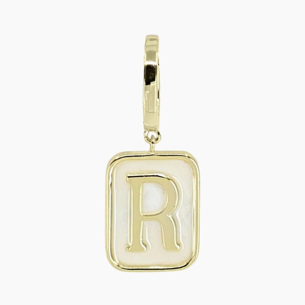 Grace Blooms Charm R Classic Initial Charm (Gold)