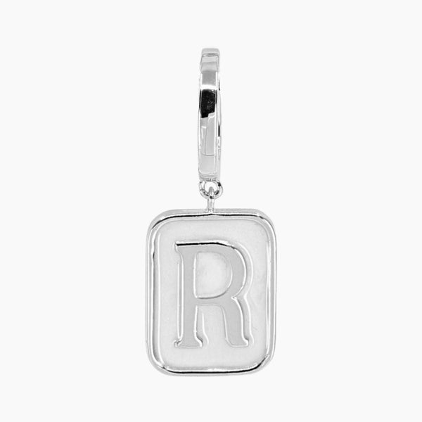 Grace Blooms Charm R Classic Initial Charm (Silver)