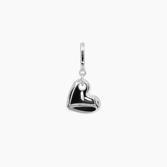 Grace Blooms Charm Silver Heart Charm (Silver)