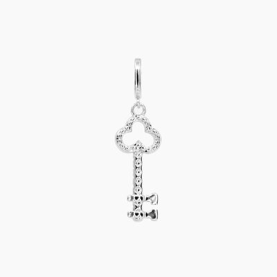 Grace Blooms Charm Silver Key Charm (Silver)