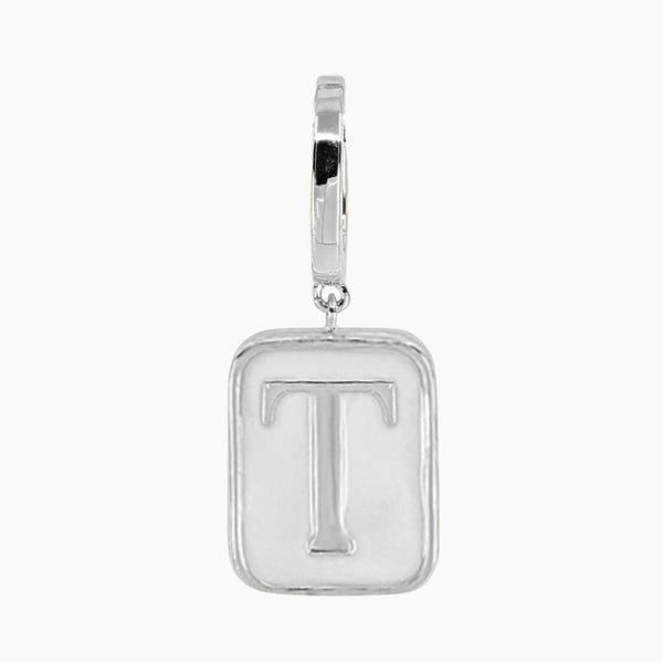 Grace Blooms Charm T Classic Initial Charm (Silver)