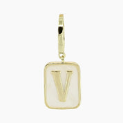 Grace Blooms Charm V Classic Initial Charm (Gold)