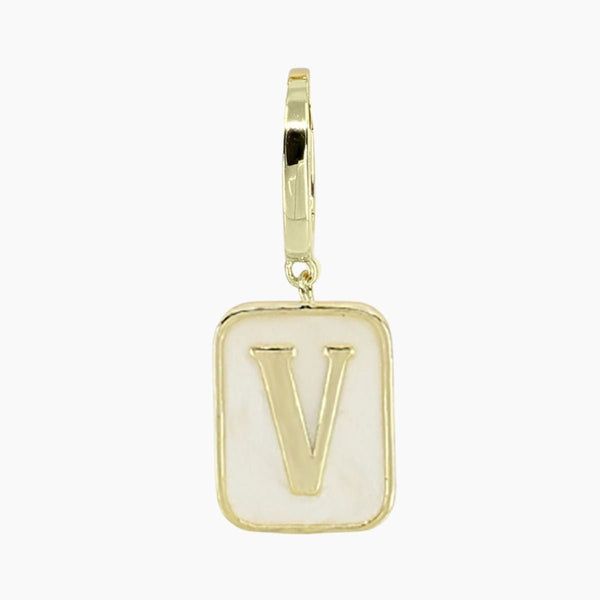 Grace Blooms Charm V Classic Initial Charm (Gold)