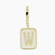 Grace Blooms Charm W Classic Initial Charm (Gold)