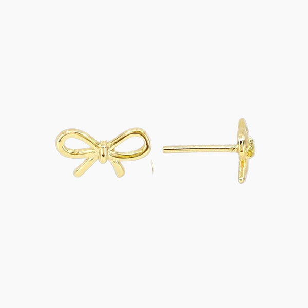 Grace Blooms Earrings Bow Stud Earrings (Gold)