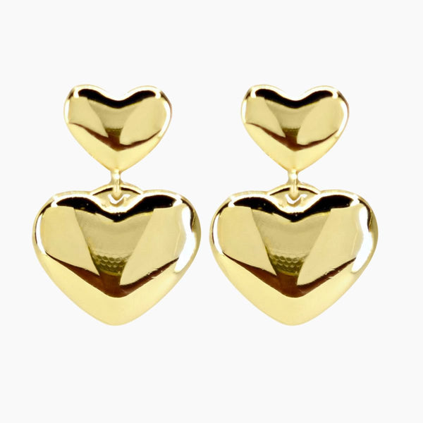 Grace Blooms Earrings Mabel Heart Earrings (Gold)