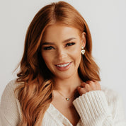 Grace Blooms Earrings Mabel Heart Earrings (Gold)