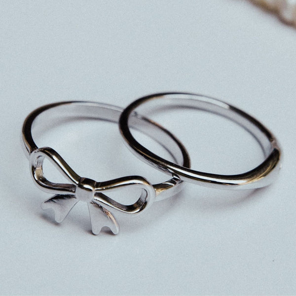 Grace Blooms Rings Bow Ring (Silver)