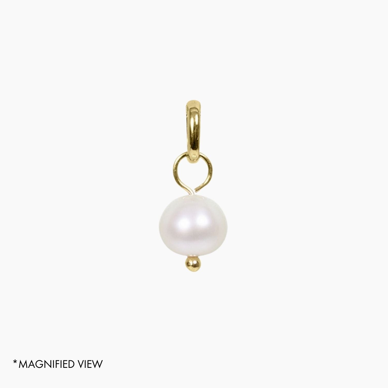 Freshwater Pearl Pendant Charm Gold Roma Designer Jewelry