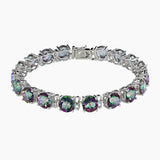 Mystic Bracelets Purple / Green / Pink Mystic Quartz Silver Bracelet