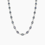 Mystic Necklaces Color / Blue Blue Mystic Quartz Oval Necklace in Sterling Silver