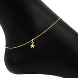 Roma Charm Collection Anklet Gold Roma Star Charm Adjustable Anklet