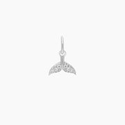 Roma Charm Collection Pendant Silver Roma Whale Tail CZ Charm (Silver)