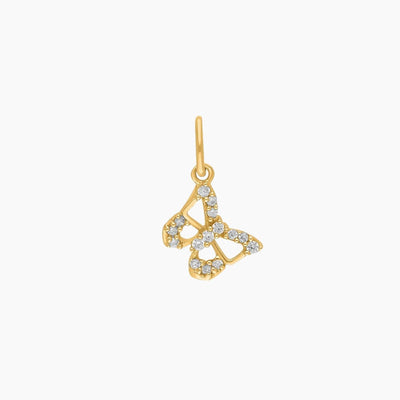 Roma Charm Collection Pendants Gold Roma Butterfly CZ Charm (Gold)