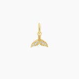 Roma Charm Collection Pendants Gold Roma Whale Tail CZ Charm (Gold)