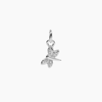 Roma Charm Collection Pendants Silver Roma Dragonfly CZ Charm (Silver)
