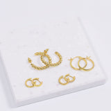Roma Designer Jewelry Earrings Roma Small Hoop Earrings (Gold)