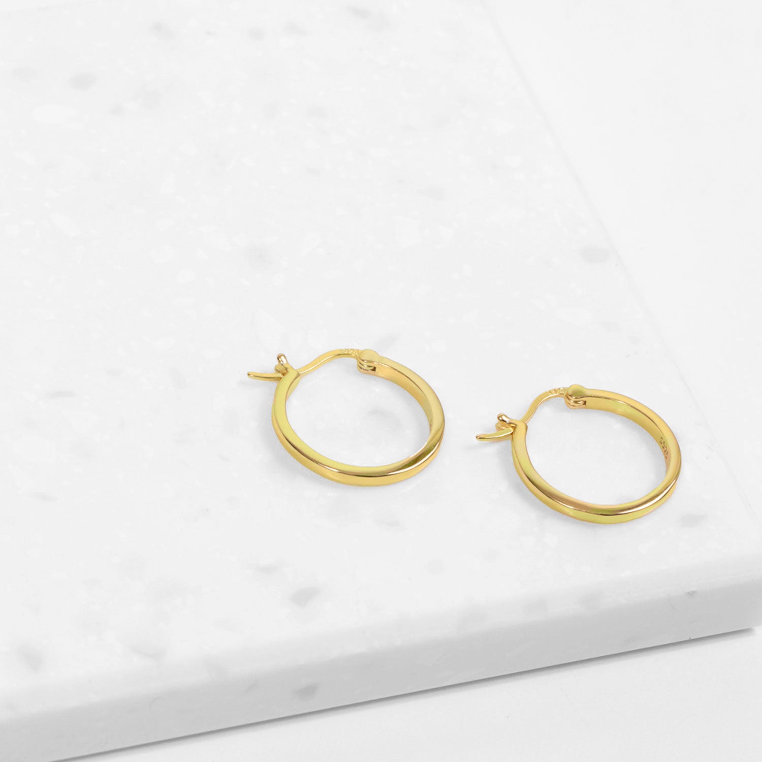 14K Solid Gold Endless Little Hoop Earrings 12mm – J&CO Jewellery