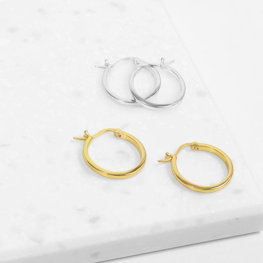 Roma Designer Jewelry Earrings Roma Small Hoop Earrings (Gold)