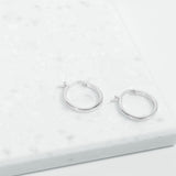 Roma Designer Jewelry Earrings Roma Small Hoop Earrings (Silver)
