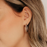 Roma Designer Jewelry Earrings Roma Twist Hoop Earrings (Silver)