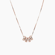 Roma Designer Jewelry Sets 4 CHARM Mother and Child Charm Necklace in Rose Gold