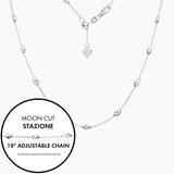 Roma Designer Jewelry Sets Moon Cut Stazione Adjustable Necklace & Anklet Set