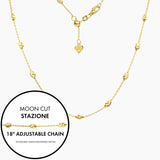 Roma Designer Jewelry Sets Moon Cut Stazione Adjustable Necklace & Anklet Set