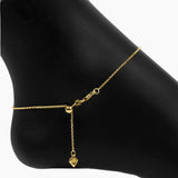 Roma Italian Adjustables Anklet Up to 10" Adjustable Verona Cable Anklet (Gold)