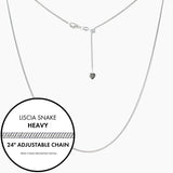 Roma Italian Adjustables Necklaces,Chains Italian Liscia Snake Adjustable Chain