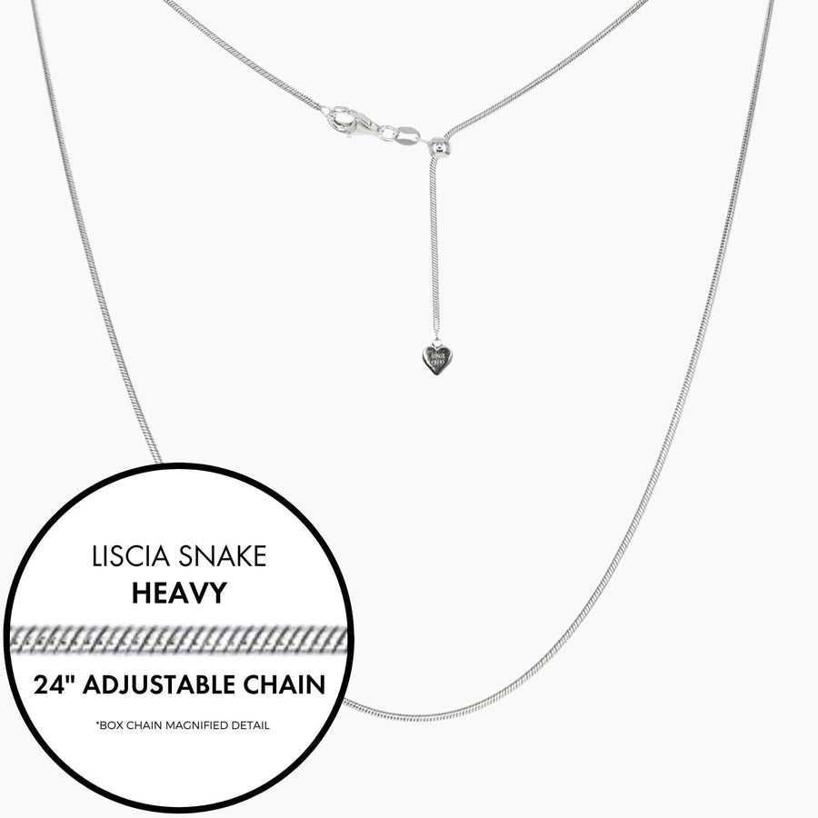 Roma Italian Adjustables Necklaces,Chains Italian Liscia Snake Adjustable Chain