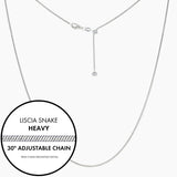 Roma Italian Adjustables Necklaces,Chains Italian Liscia Snake Adjustable Chain