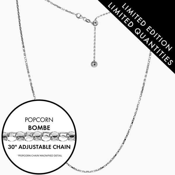Sterling Silver 0.8mm Adjustable Popcorn Chain main image 0