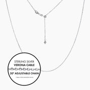 Roma Italian Adjustables Necklaces,Chains Silver 20"Italian Sterling Silver Verona Cable Adjustable Chain