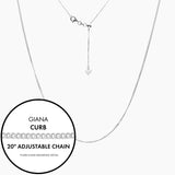 Roma Italian Adjustables Necklaces Italian Giana Curb Adjustable Chain