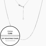 Roma Italian Adjustables Necklaces Italian Giana Curb Adjustable Chain