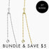 Roma Italian Adjustables Necklaces Silver/Gold BUNDLE (2): 30" Milano Twist Adjustable Chains in Silver + Gold