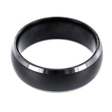 Roma Men's Collection Rings,Men's Black Tungsten Ring with Beveled Edges