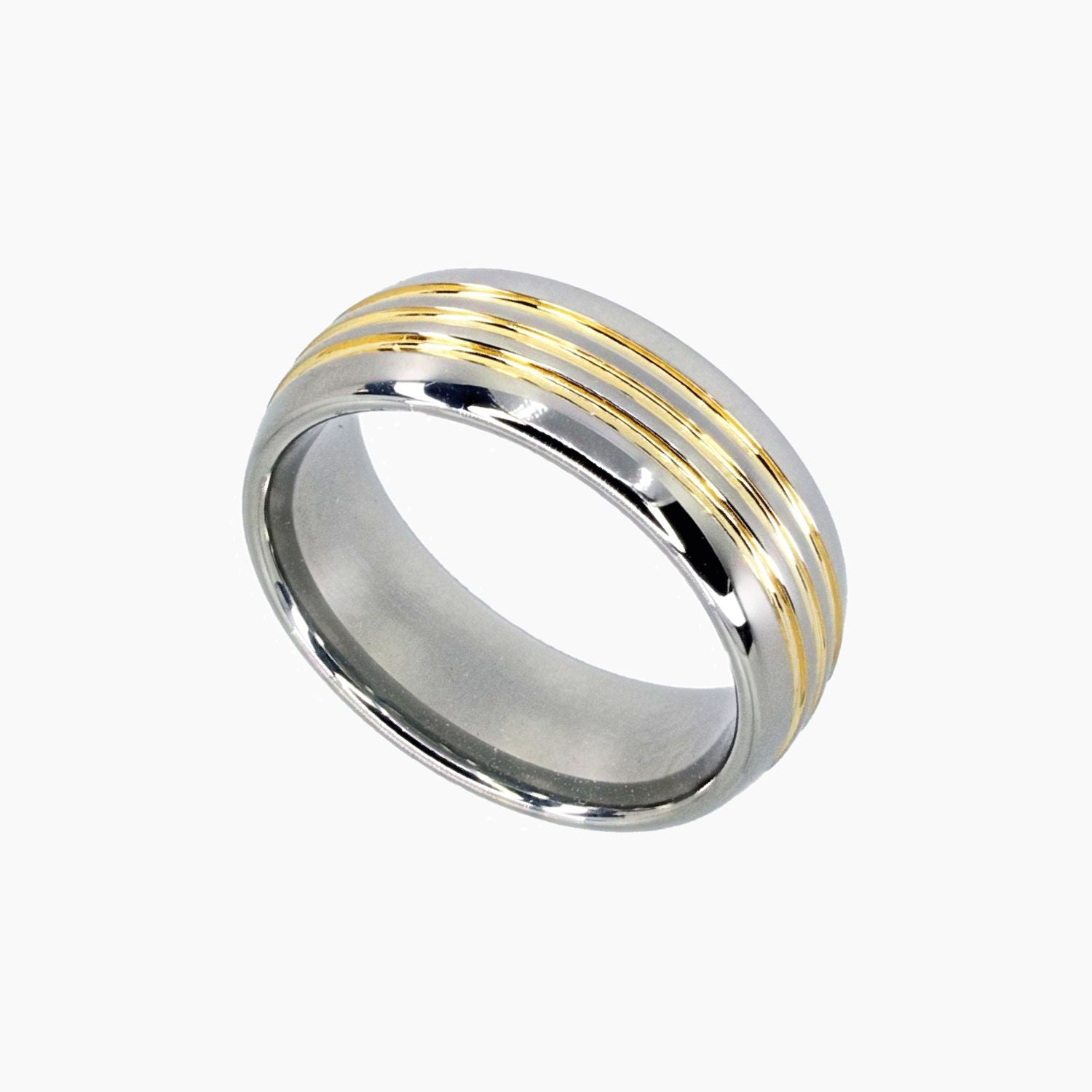 Tungsten gold online plated ring