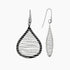 Roma Private Collection Earrings Silver Private Collection Teardrop Wire-Wrap Earrings in Rhodium