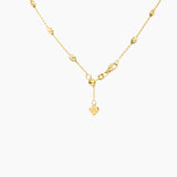 Roma Private Collection Necklaces Italian Moon Cut Stazione Adjustable Necklace (Gold)